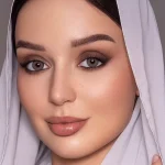 لنز چشم رنگی آناستازیا رنگ اپریکات طوسی عسلی دور دار