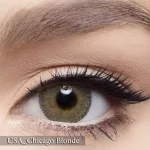 لنز چشم رنگی آناستازیا رنگ شیکاگو بلوند عسلی زیتونی دوردار