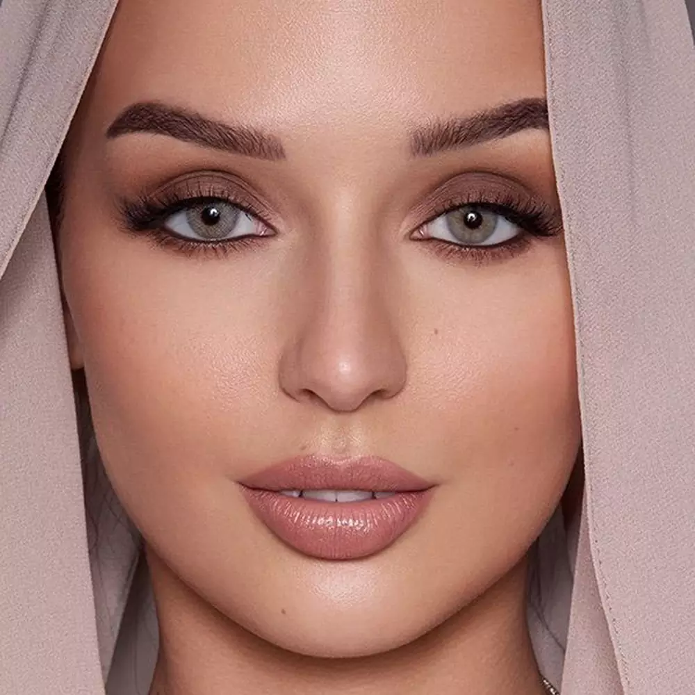 لنز چشم رنگی آناستازیا رنگ وگاس پرل طوسی سبز روشن بدون دور