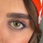 لنز دهب الیو عسلی سبز