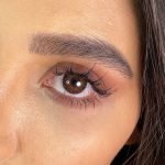 لنز دهب توپاز مشکی قهوه ای