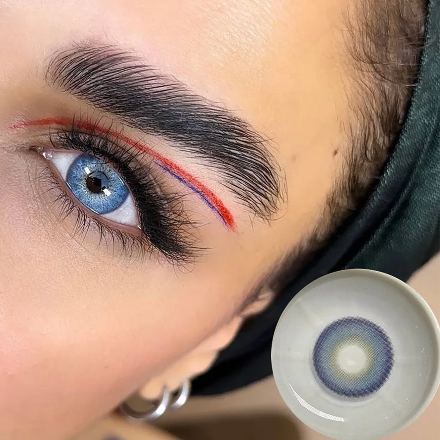 لنز لیزا وایلد بلو سرمه ای طوسی عسلی