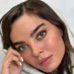 لنز مادمازل تیلور طوسی عسلی دور دار