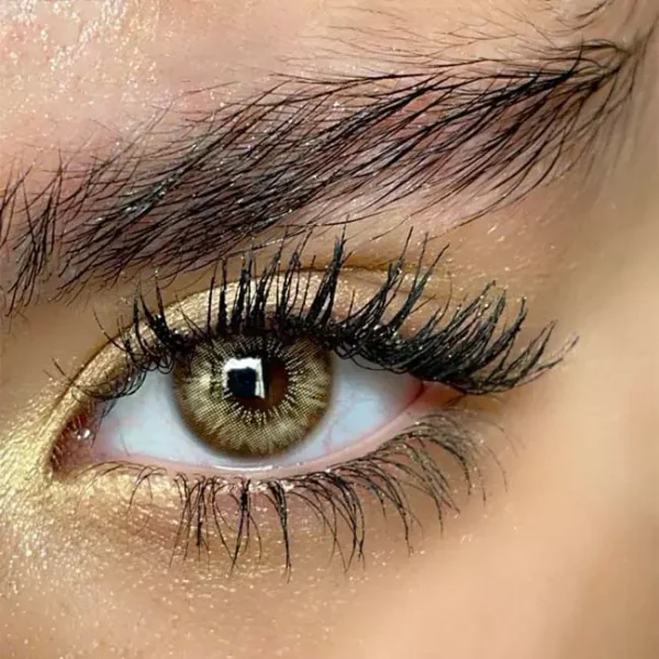 لنز سلنا شمویزی عسلی کاراملی