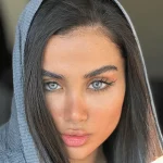 لنز لیزا مود تن طوسی سبز عسلی