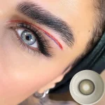 لنز لیزا مود تن طوسی سبز عسلی