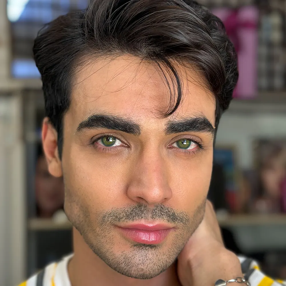 لنز یونیک وید گرین سبز جنگلی تیله ای