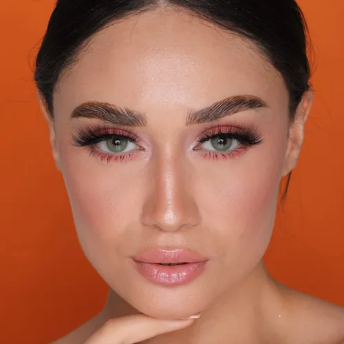 لنز هیپنوس نچرال گرین سبز ته مایه عسلی بدون دور