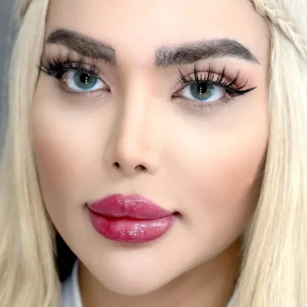 لنز یونیک دیانلا سبز آبی بدون دور