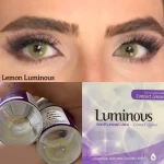 لنز چشم رنگی لومینس رنگ لمون عسلی سبز بدون دور