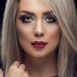 لنز چشم رنگی لومینس رنگ لمون عسلی سبز بدون دور