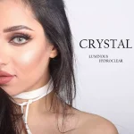 لنز چشم رنگی لومینس رنگ کریستال طوسی روشن بدون دور