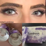 لنز چشم رنگی لومینس رنگ کریستال طوسی روشن بدون دور
