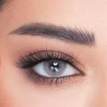 لنز چشم رنگی لومینس رنگ کریستال طوسی روشن بدون دور