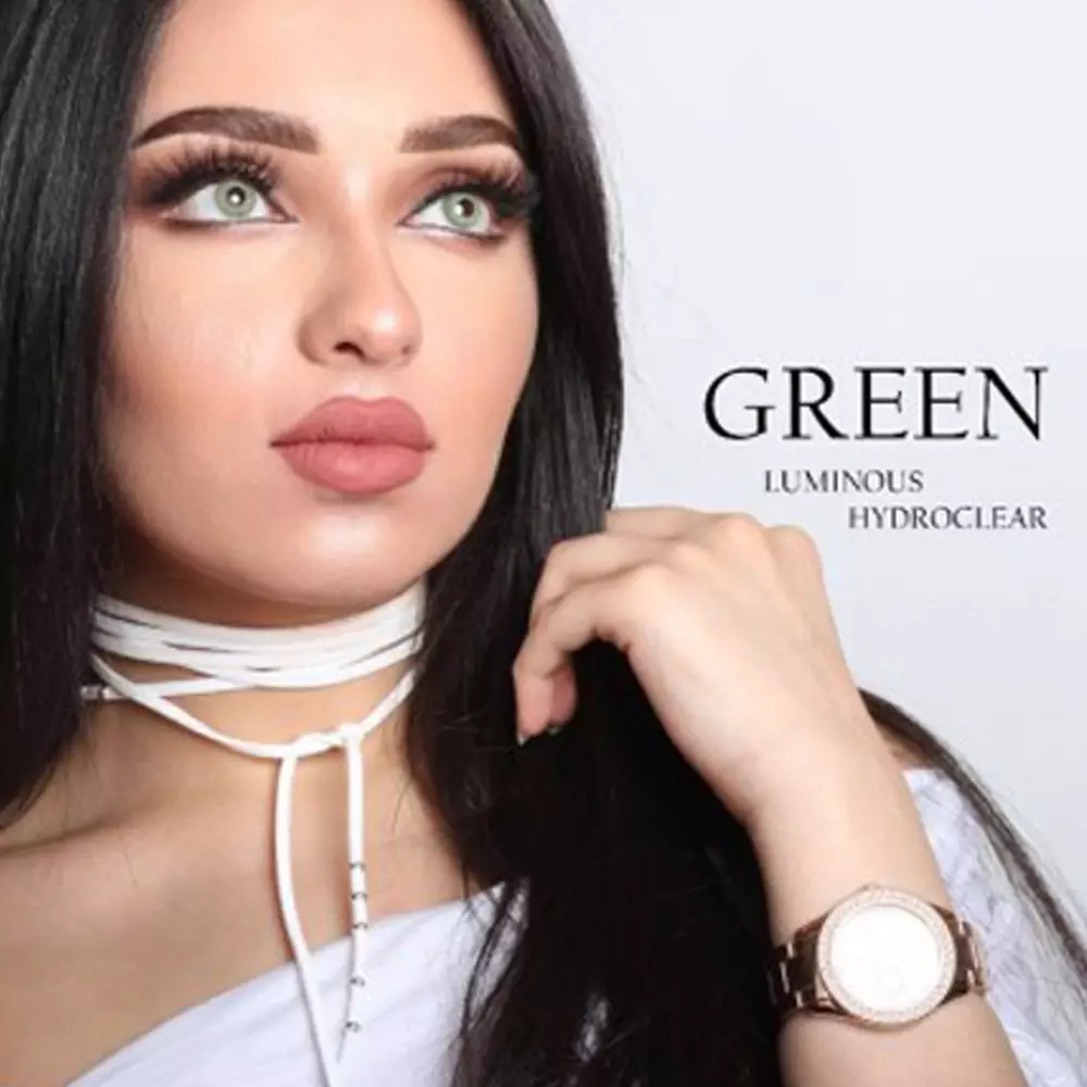 لنز چشم رنگی لومینس رنگ گرین سبز یشمی روشن بدون دور