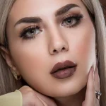 لنز چشم رنگی لومینس رنگ هازل عسلی ته مایه خاکی روشن بدون دور