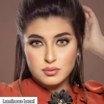 لنز چشم رنگی لومینس رنگ هازل عسلی ته مایه خاکی روشن بدون دور