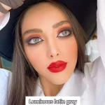 لنز چشم رنگی لومینس رنگ لاتین گری طوسی عسلی متوسط روشن دور دار