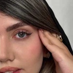 لنز رز آلیس بلو آبی دور دار