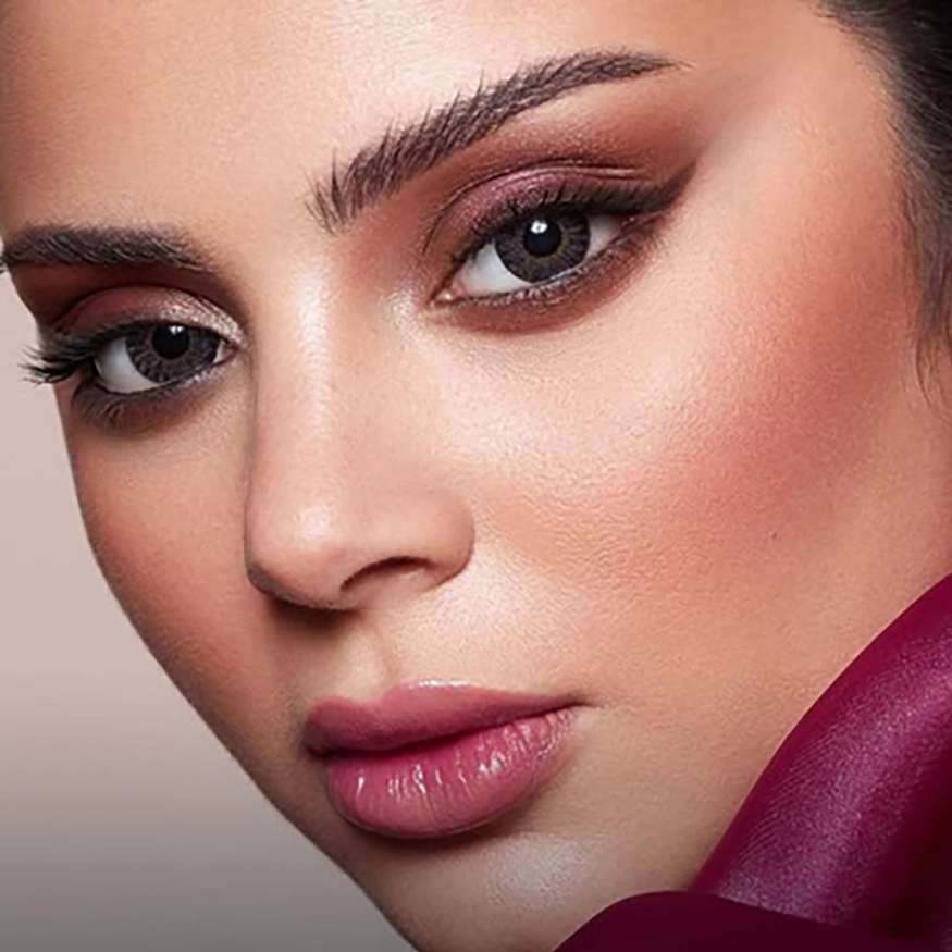 لنز دهب دایموند طوسی عسلی